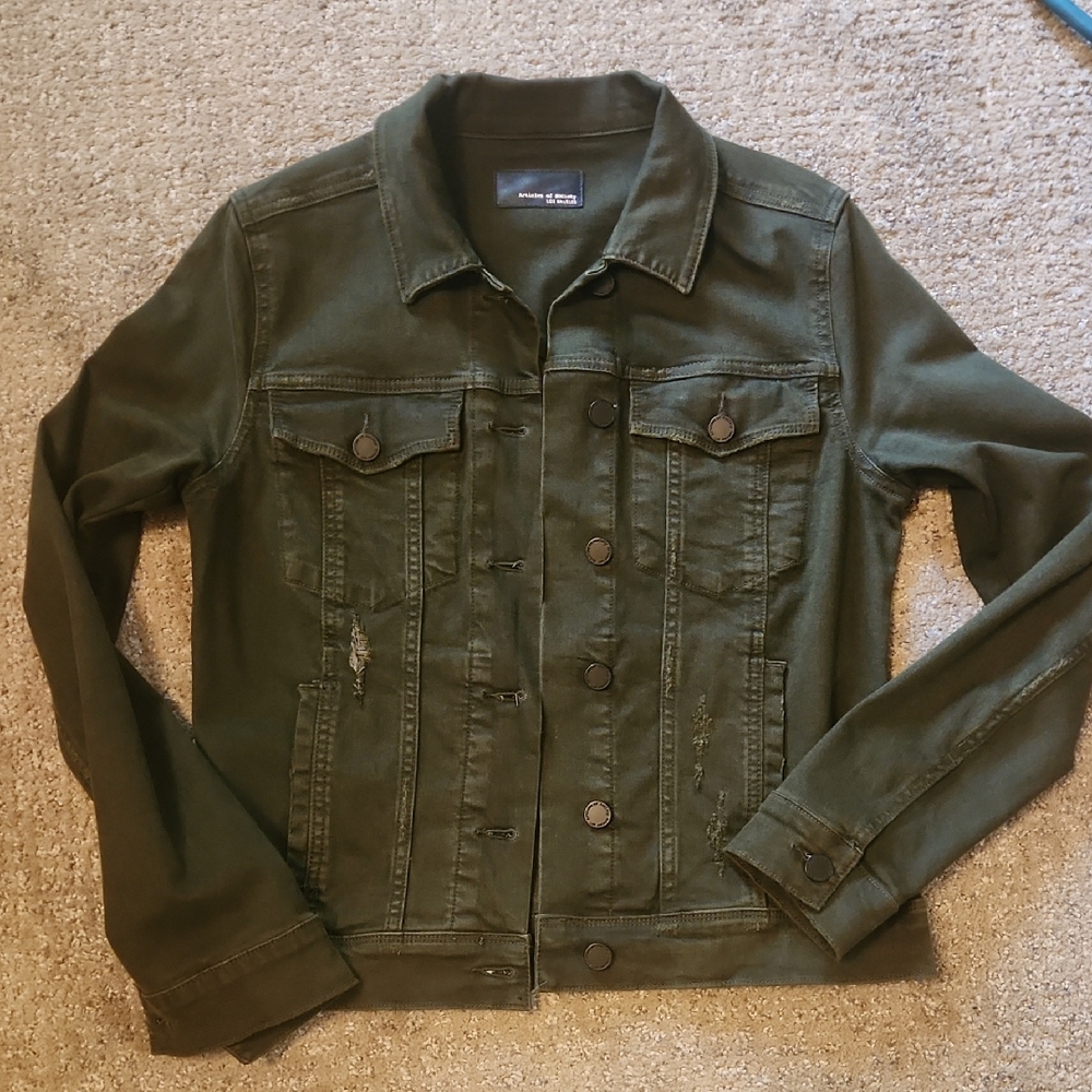 Articles Of Society Forest Green Denim Jacket
